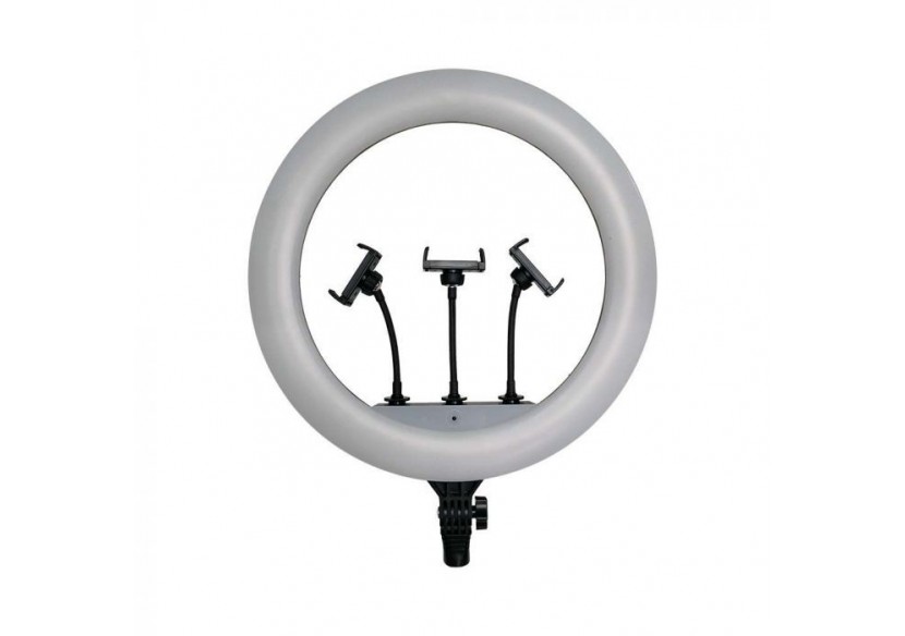 Vt-45055 55w led ring light 18 pouces avec 3 supports de téléphone et télécommande 3200k-5800k- 23047 - V-tac