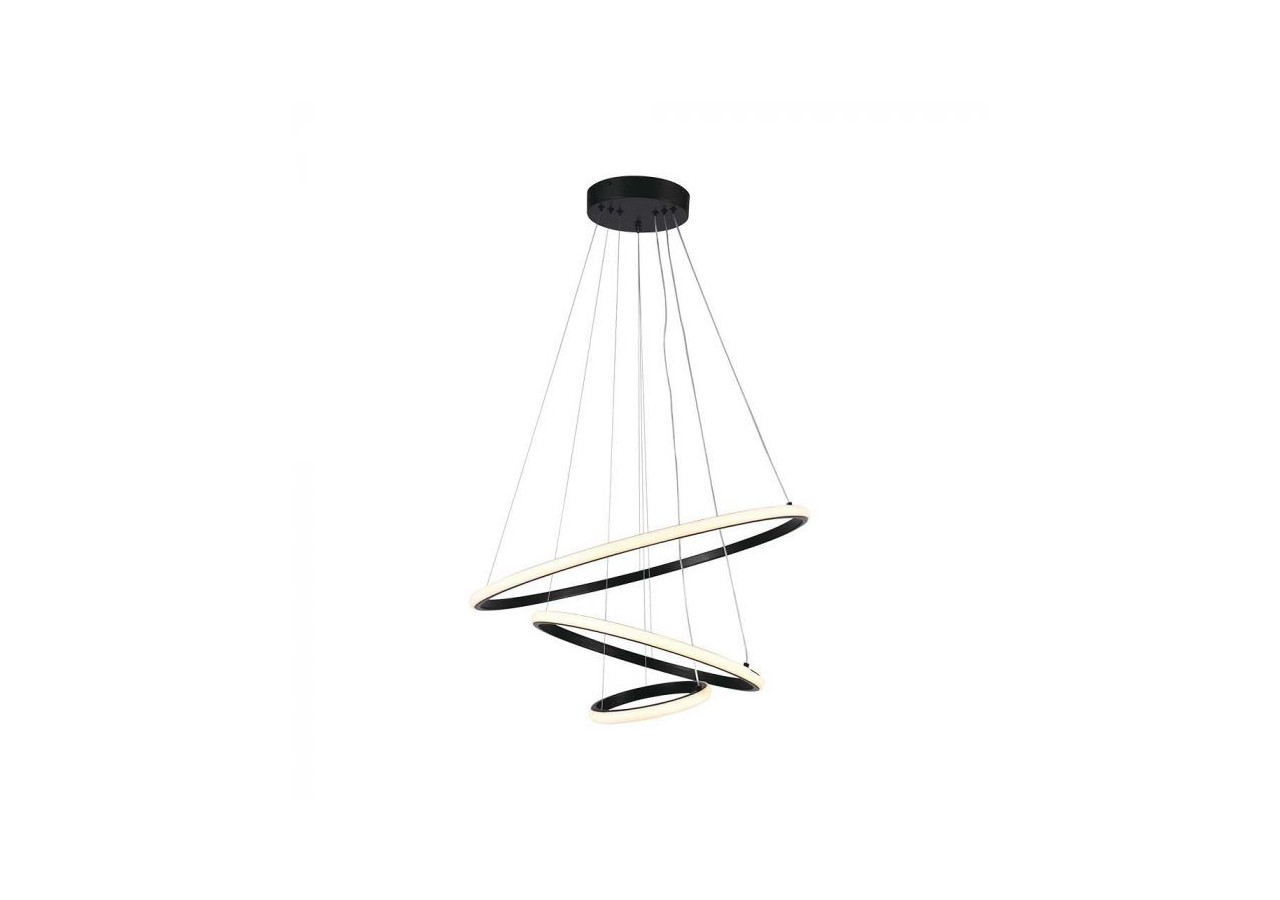 Lampe décorative suspendue led Vt-7816 d:600+d:400+d:200 corps noir 3000k- 8017 - V-tac