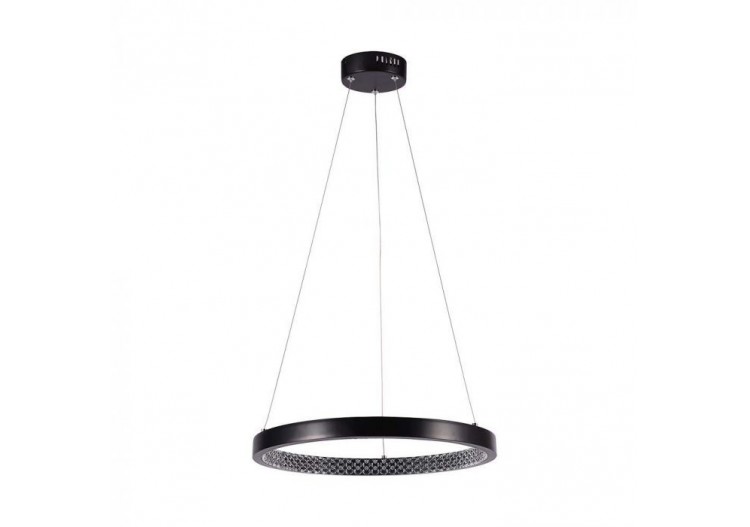 Vt-7823 lampe suspendue à leds 19w (40cm) 4000k intérieur acrylique cristal, corps noir- 10051 - V-tac