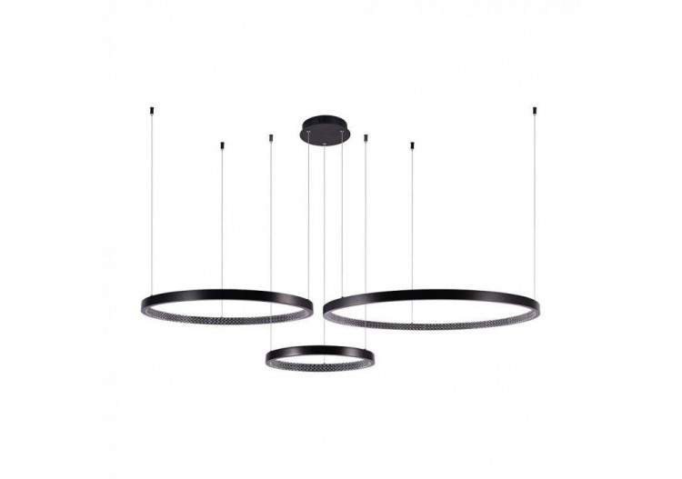 Vt-7824 suspension led 57w (40x60x80cm) 4000k cristal acrylique intérieur, corps noir- 10053 - V-tac