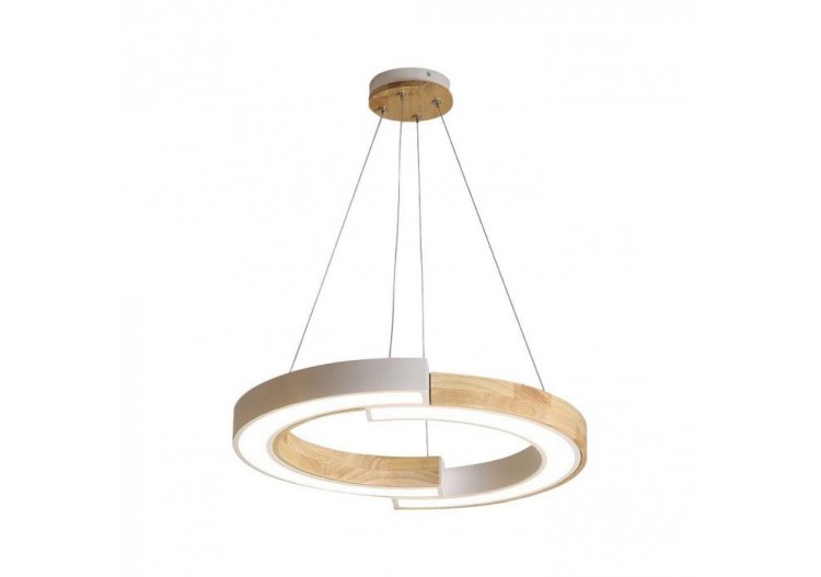 Vt-7828 suspension led 32w (43x100) 4000k blanc corps avec bois- 10089 - V-tac