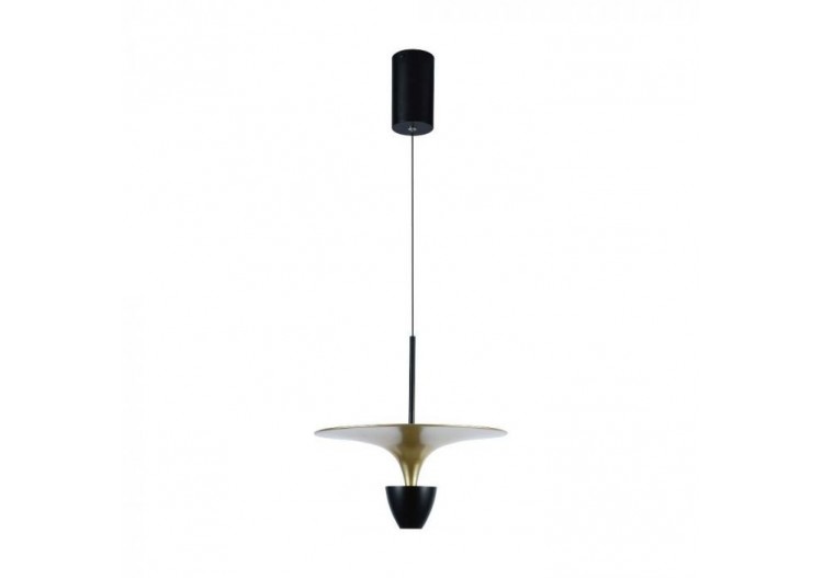 Vt-7832 lampe à suspension led 9w (30x320x100cm) 3000k noir+corps or- 10086 - V-tac