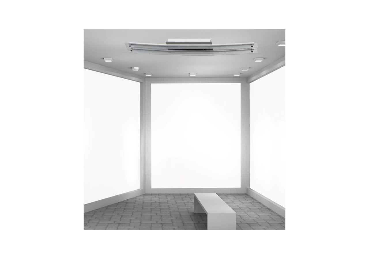 Vt-7038 36w design surface courbé verre double plafond-chrome 4000k d:985mmx2- 3899 - V-tac