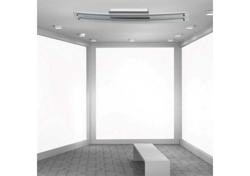 Vt-7038 36w design surface courbé verre double plafond-chrome 4000k d:985mmx2- 3899 - V-tac