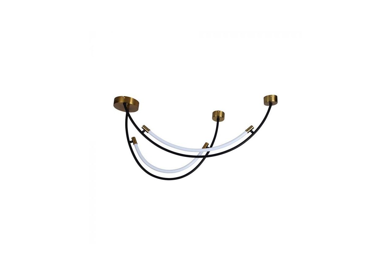 Vt-7826 suspension led 20w (l100x60cm) 3000k noir+corps en laiton- 10087 - V-tac