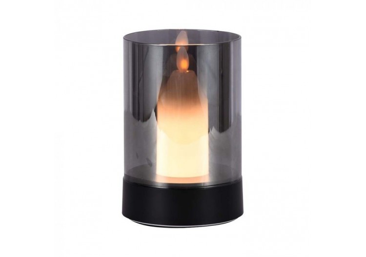 Vt-7564 2w lampe de table bougie led 3000k lampe noire + verre fumé- 10567 - V-tac