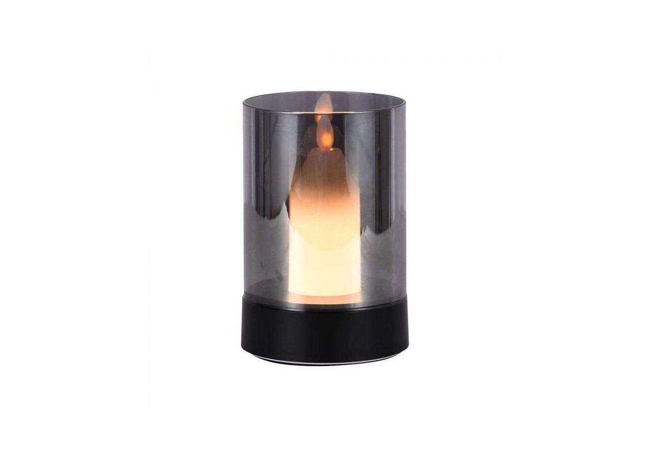 Vt-7564 2w lampe de table bougie led 3000k lampe noire + verre fumé- 10567 - V-tac