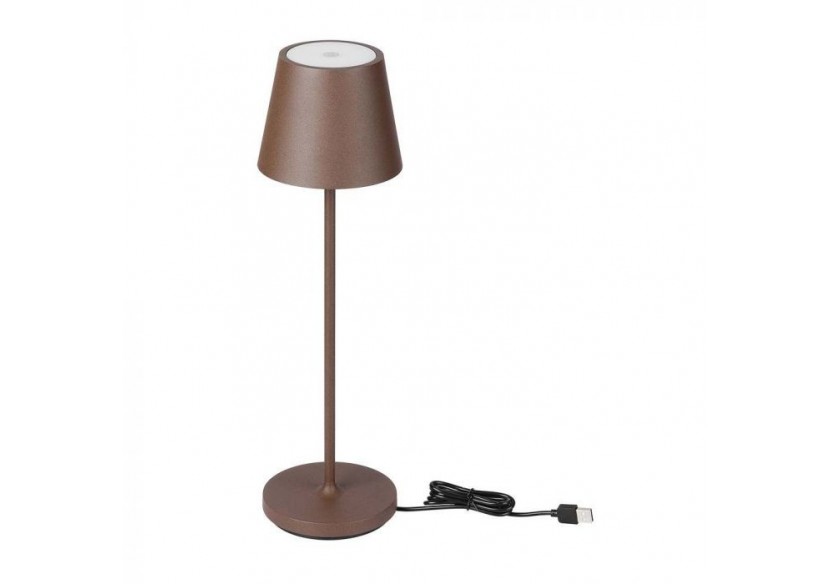 Vt-7522 lampe de table led 2w 4400ma batterie 3000k ip54 corps corten- 7654 - V-tac