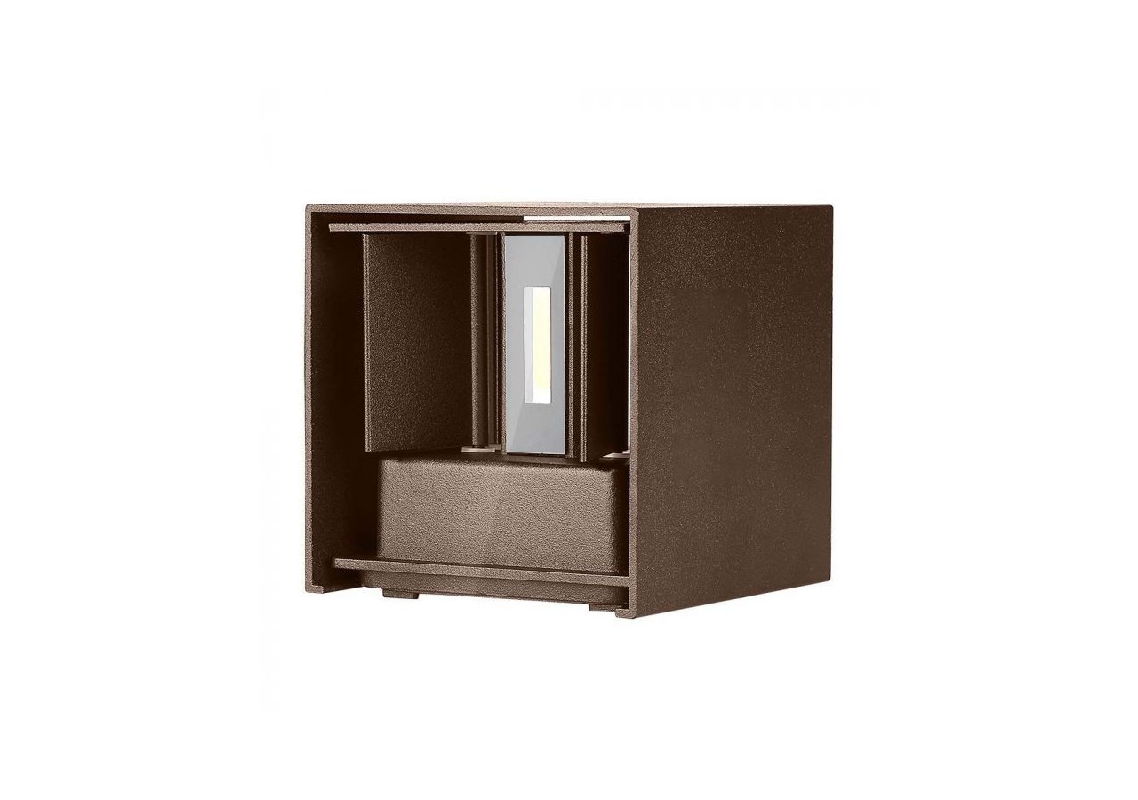 Vt-759-12 11w lampe murale puce bridgelux 3000k corten carré- 6820 - V-tac