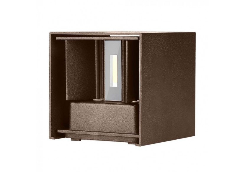 Vt-759-12 11w lampe murale puce bridgelux 3000k corten carré- 6820 - V-tac