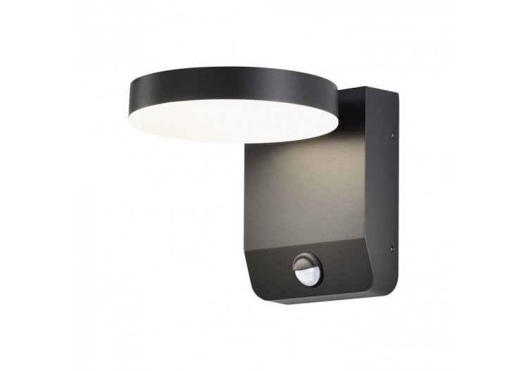 Vt-11020s 17w mur LED capteur de lumière 3000k corps noir rond ip65- 2956 - V-tac
