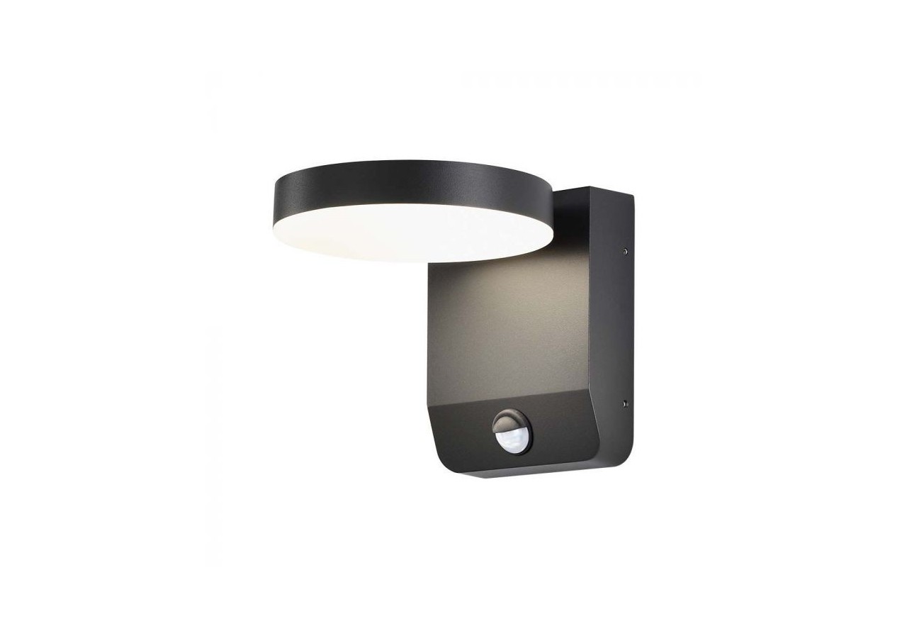 Vt-11020s 17w mur LED capteur de lumière 3000k corps noir rond ip65- 2956 - V-tac