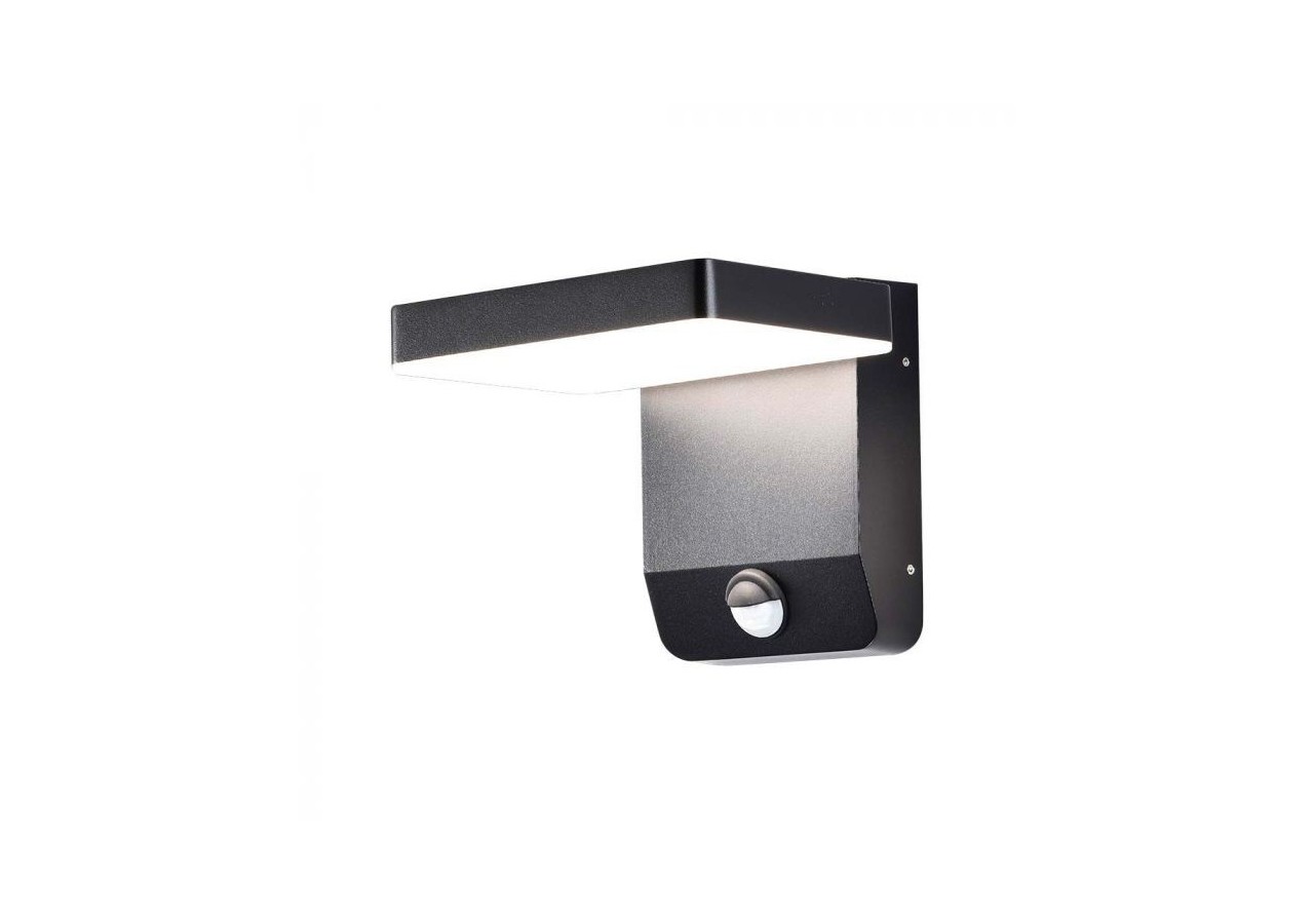 Applique murale LED Vt-11020s 17w avec capteur 4000k corps noir carré ip65- 2949 - V-tac