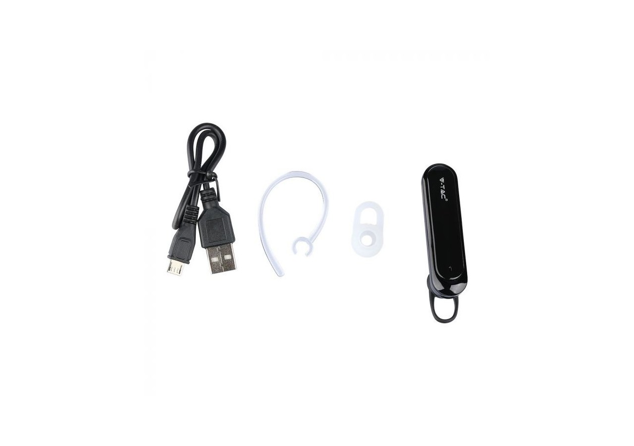 Oreillette Bluetooth Vt-6800-batterie 170mah-noir- 7702 - V-tac