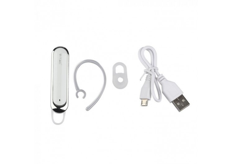 Casque Bluetooth Vt-6800-batterie 170mah-blanc- 7703 - V-tac