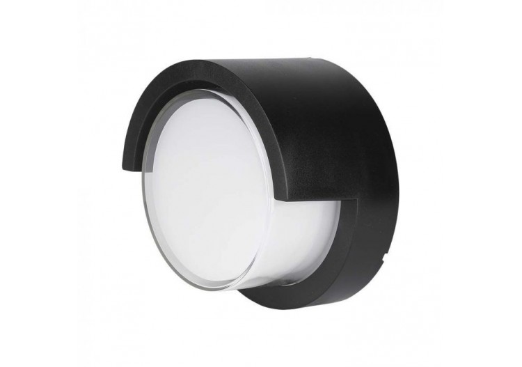 Applique murale LED Vt-827 12w 3000k ronde noire- 218537 - V-tac