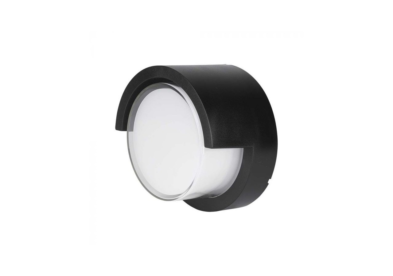 Applique murale LED Vt-827 12w 3000k ronde noire- 218537 - V-tac