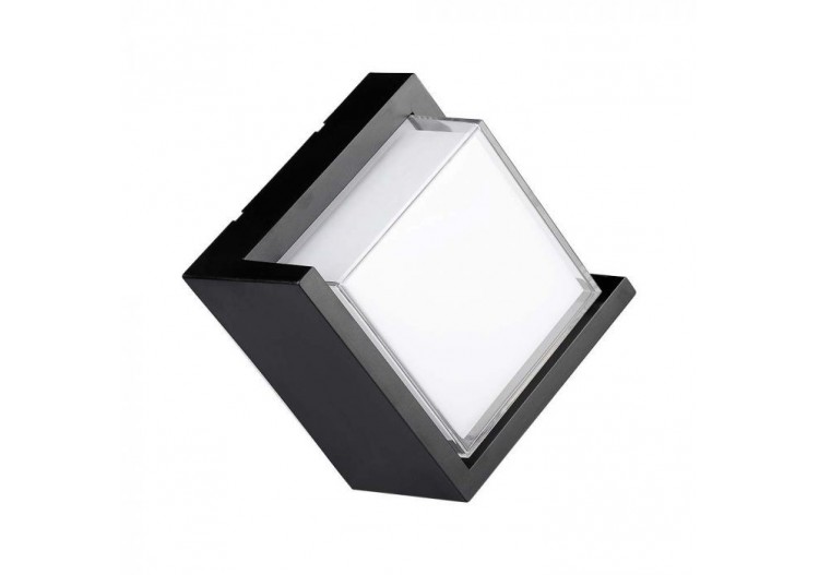 Applique murale LED Vt-827 12w 3000k carrée noire- 218539 - V-tac