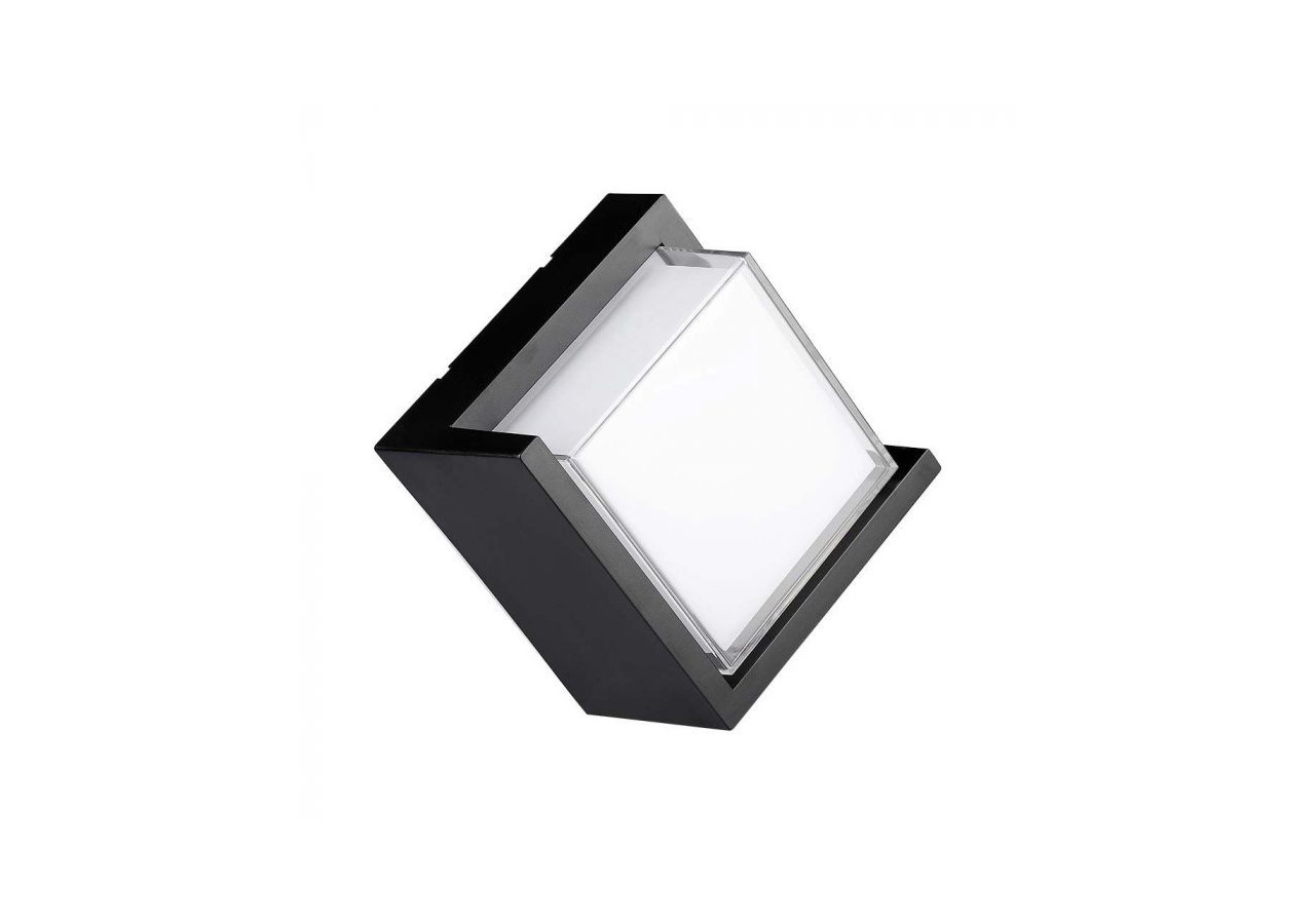 Applique murale LED Vt-827 12w 3000k carrée noire- 218539 - V-tac