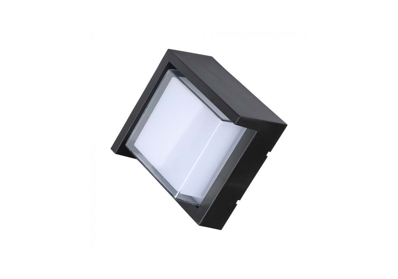 Vt-831 7w applique murale LED couvercle 3000k carré noir- 218610 - V-tac