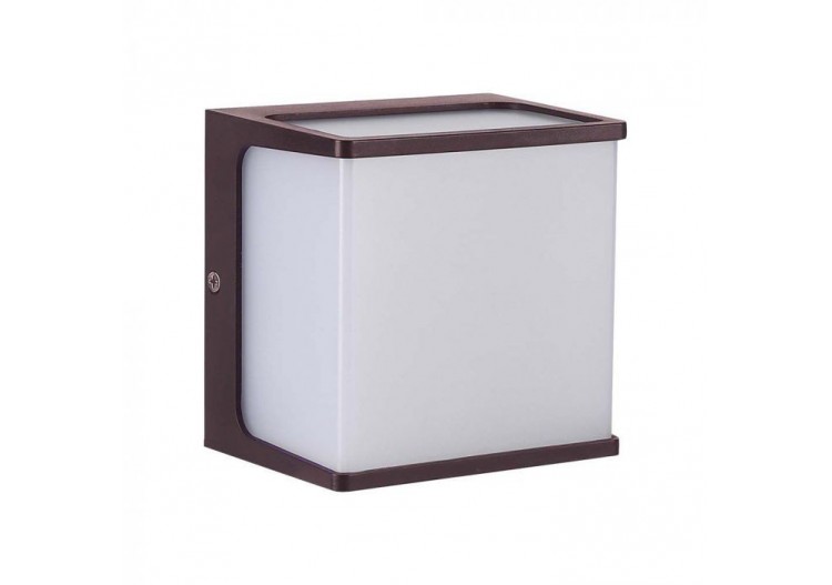 Applique murale LED Vt-708 8w 3000k corps marron ip65- 10282 - V-tac