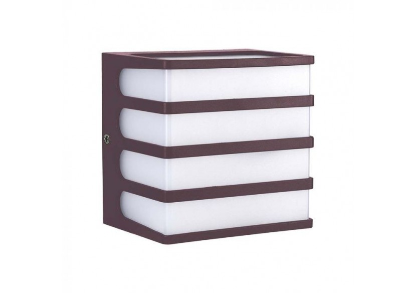 Applique murale LED Vt-732 8w 3000k corps marron ip65- 10284 - V-tac