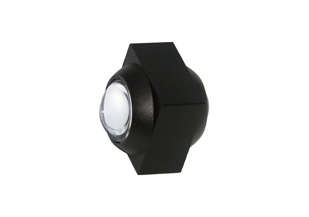 Vt-2503 2w applique murale led cob haut et bas corps noir 4000k- 23030 - V-tac