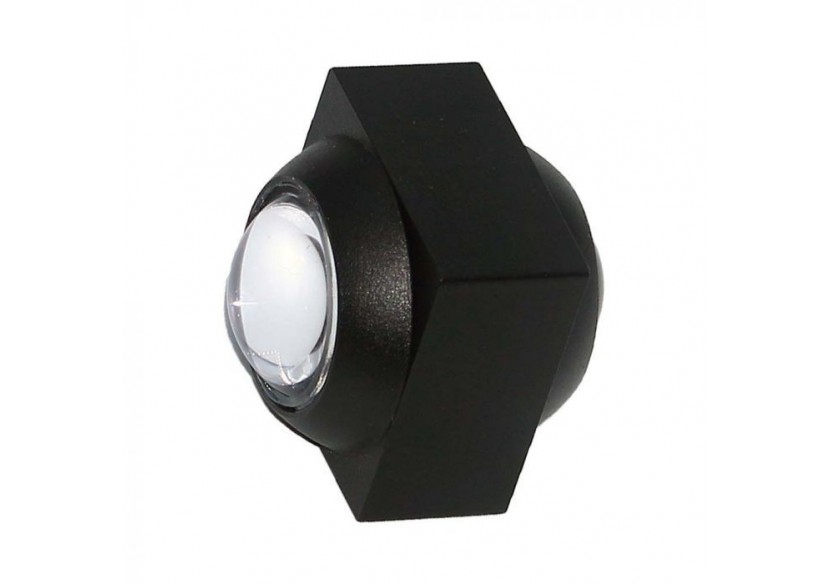 Vt-2503 2w applique murale led cob haut et bas corps noir 4000k- 23030 - V-tac