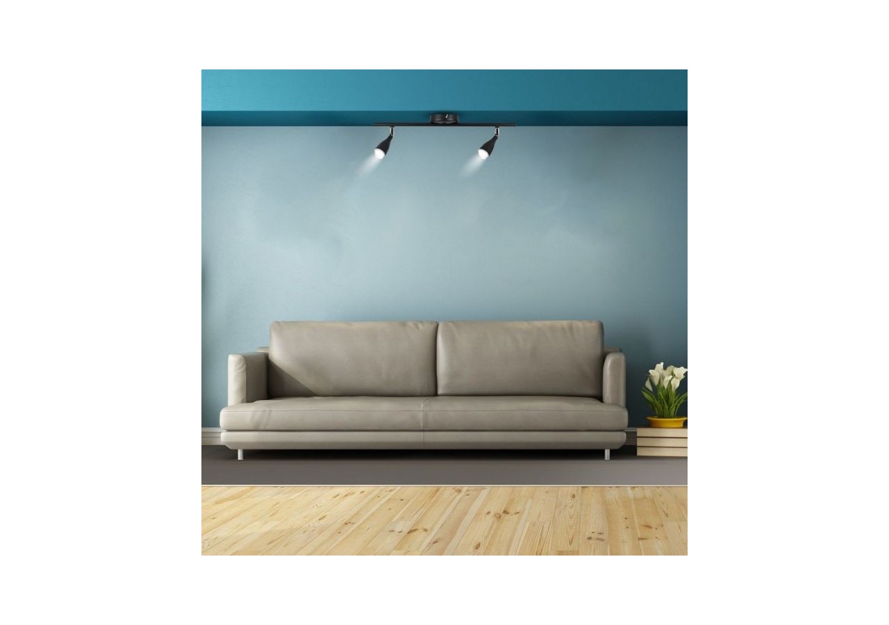 Applique murale LED Vt-810 9w (2 têtes) 4000k noir- 8269 - V-tac