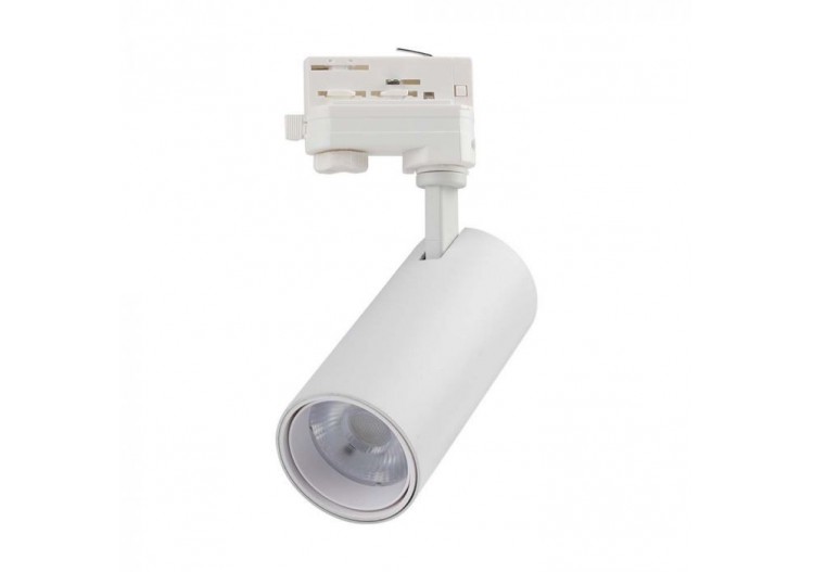 Vt-47030 30w cob led tracklight 3in1 corps blanc, réflecteur blanc, couverture arrière blanche- 8142 - V-tac
