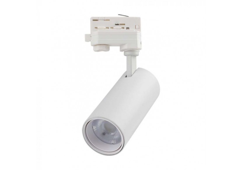 Vt-47030 30w cob led tracklight 3in1 corps blanc, réflecteur blanc, couverture arrière blanche- 8142 - V-tac
