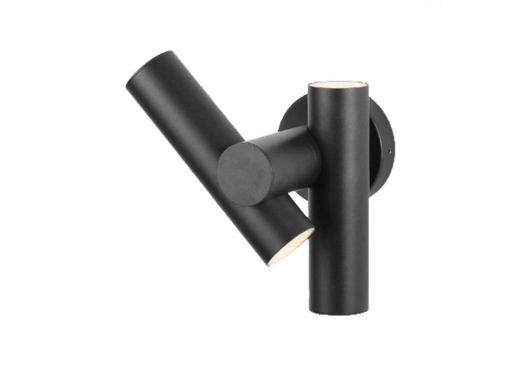 Vt-1186 module d'applique murale spot 2 voies led 600lm 4000k corps noir ip44- 23049 - V-tac