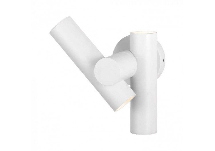 Vt-1186 module d'applique murale spot 2 voies led 600lm 3000k corps blanc ip44- 10474 - V-tac