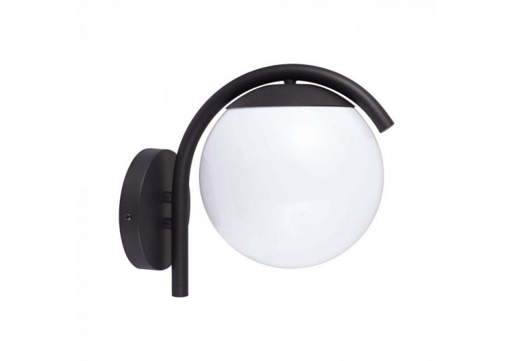 Vt-1150 e27 support d'applique opale pc noir mat corps- 10420 - V-tac