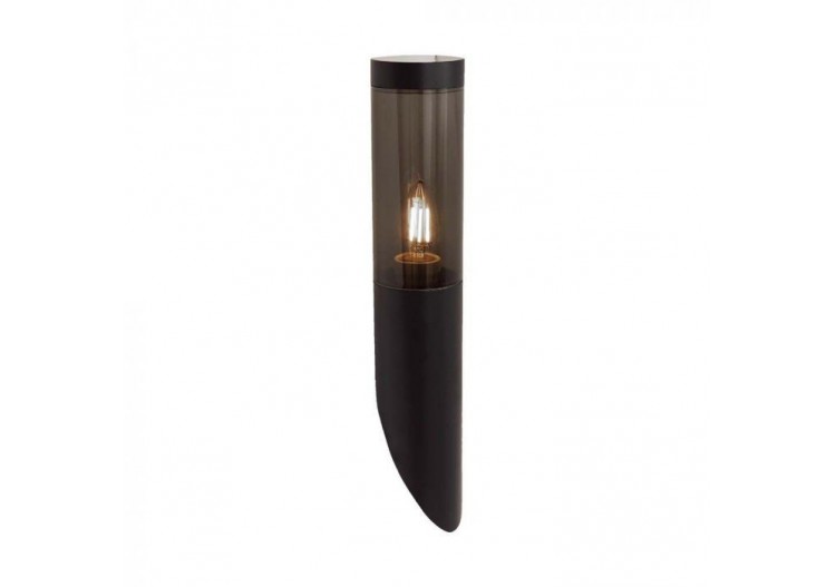 Vt-1183 lumière de jardin borne e27 (400x76mm) fumée plastique/ss corps noir ip44- 10470 - V-tac