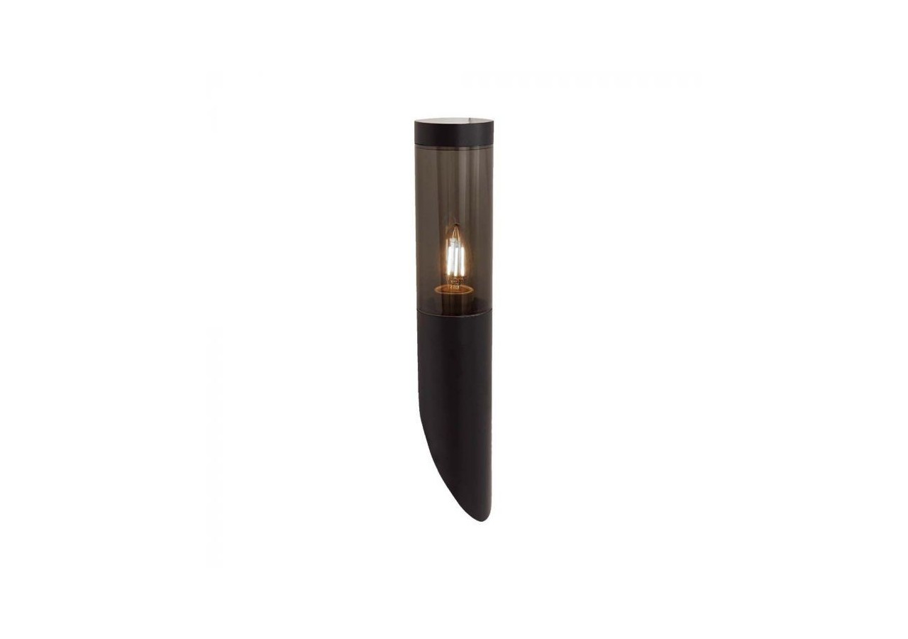 Vt-1183 lumière de jardin borne e27 (400x76mm) fumée plastique/ss corps noir ip44- 10470 - V-tac