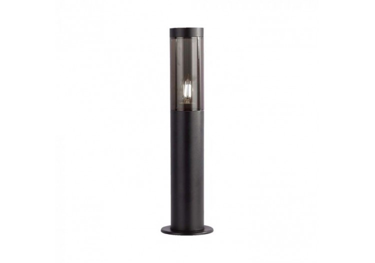 Vt-1184 lumière de jardin borne e27 (76x119x450mm) fumée plastique/ss corps noir ip44- 10471 - V-tac