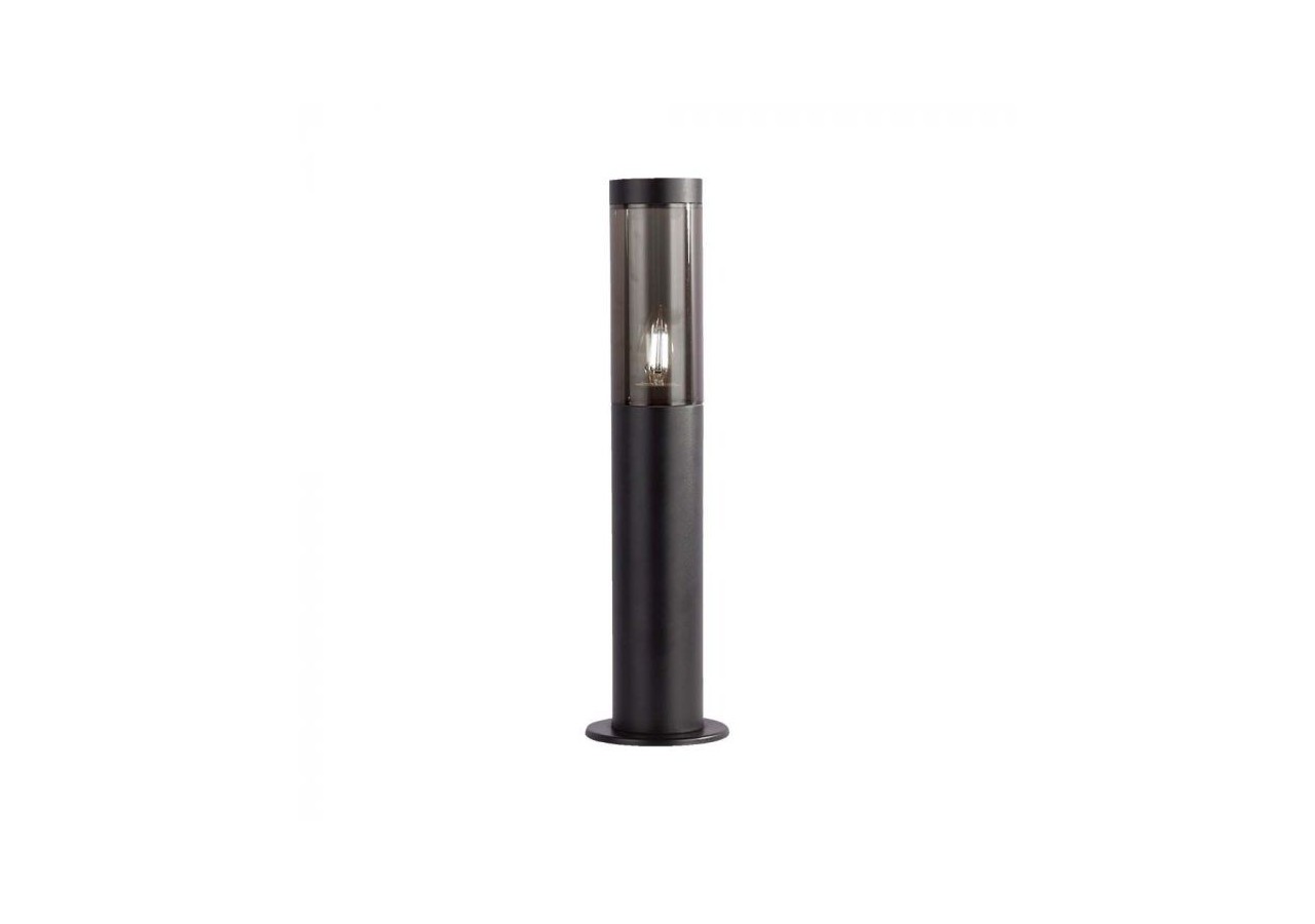 Vt-1184 lumière de jardin borne e27 (76x119x450mm) fumée plastique/ss corps noir ip44- 10471 - V-tac