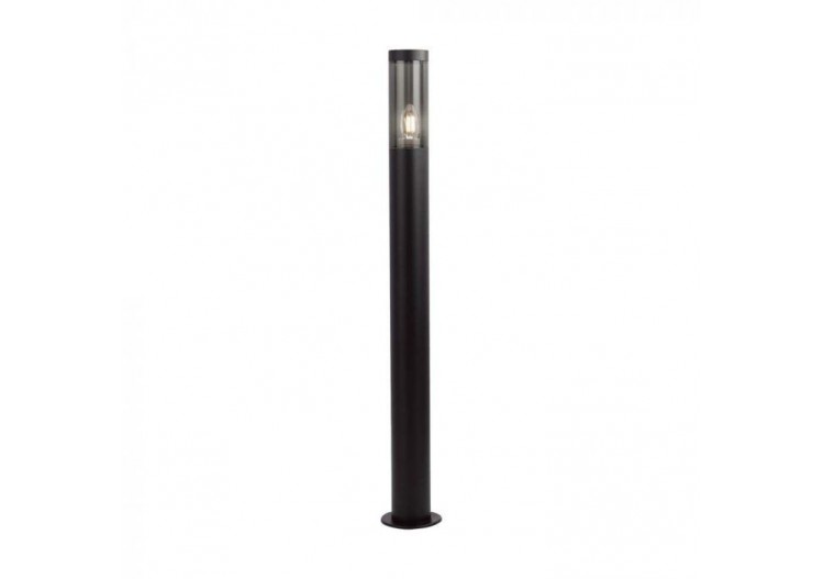 Vt-1185 lumière de jardin borne e27 (76x119x1000mm) fumée plastique/ss corps noir ip44- 10472 - V-tac