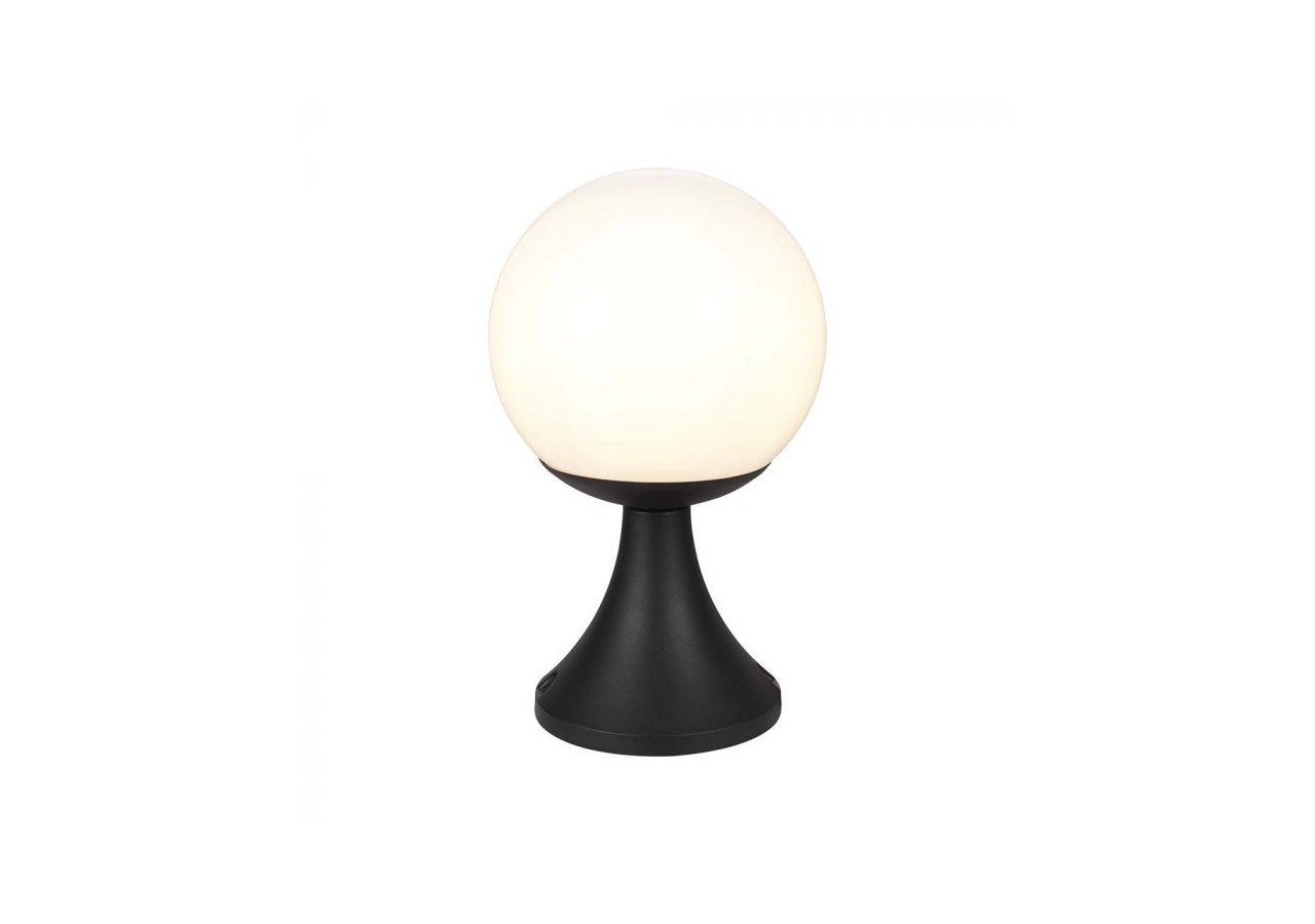 Vt-1230 lampe sur pied(1*e27)-noir mat-boule plastique opale- 11826 - V-tac