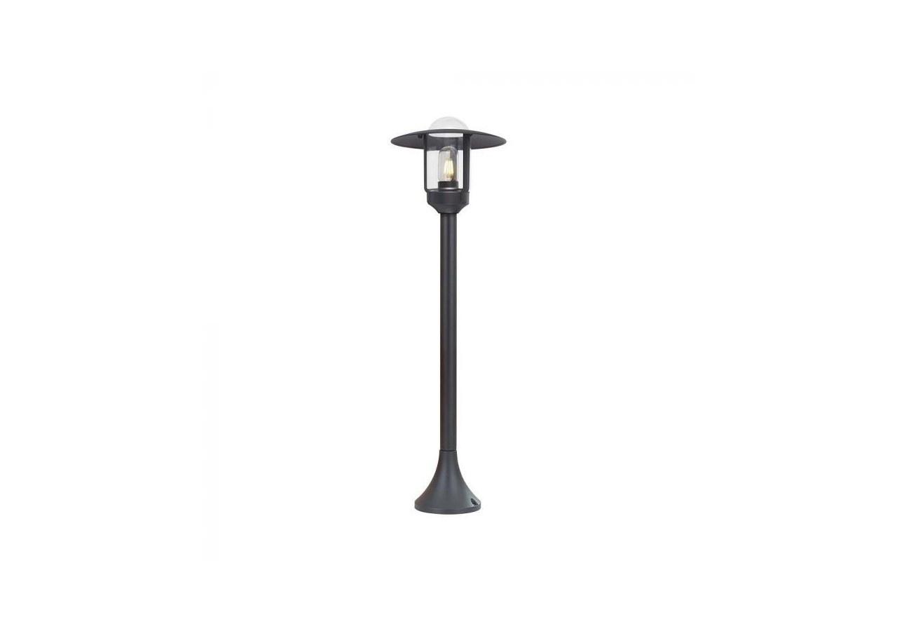 Vt-1159 e27 support de lampe en verre transparent corps noir mat- 10423 - V-tac