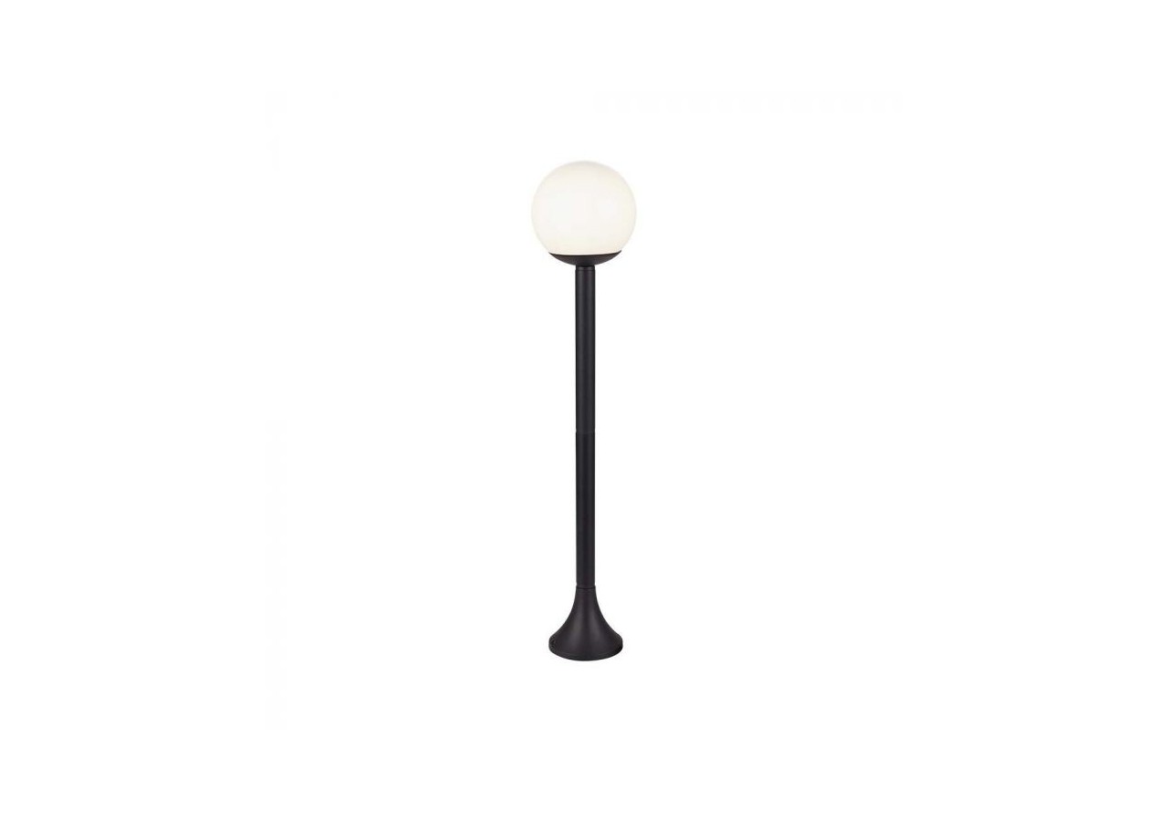 Vt-1231 lampe sur pied(1*e27)-noir mat-boule plastique opale- 11827 - V-tac