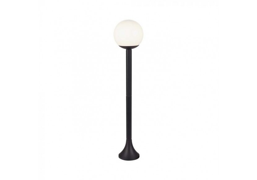 Vt-1231 lampe sur pied(1*e27)-noir mat-boule plastique opale- 11827 - V-tac