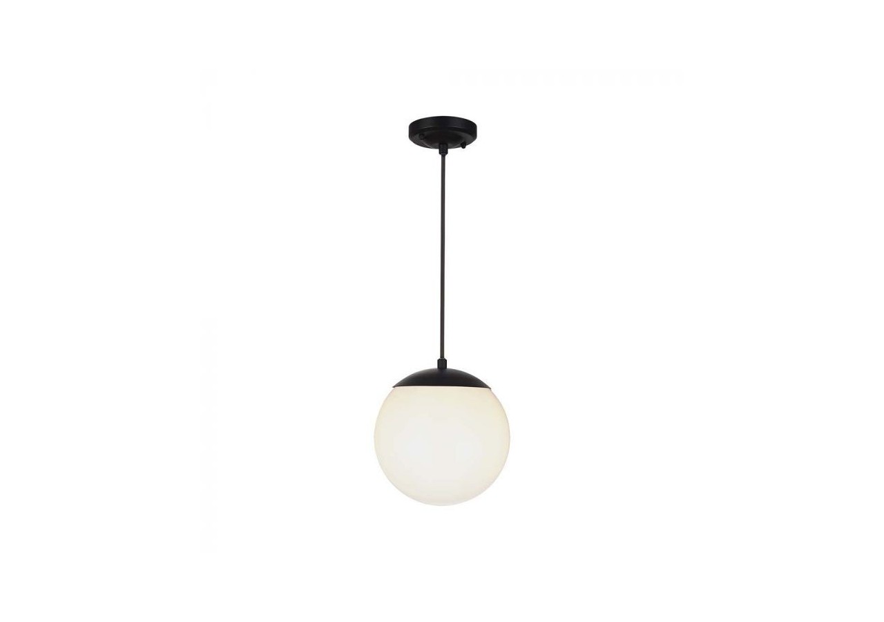 Vt-1226 suspension plafond(1*e27)-noir mat-boule plastique opale- 11825 - V-tac
