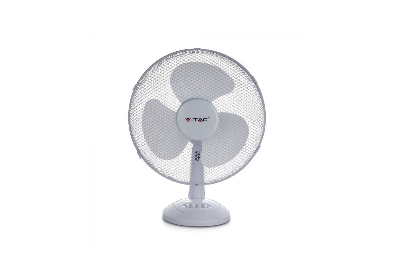 Vt-4012-3 ventilateur de bureau 40w avec base rabattable-4 boutons-3 pales(12pouces)- 7924 - V-tac