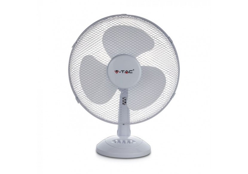 Vt-4012-3 ventilateur de bureau 40w avec base rabattable-4 boutons-3 pales(12pouces)- 7924 - V-tac