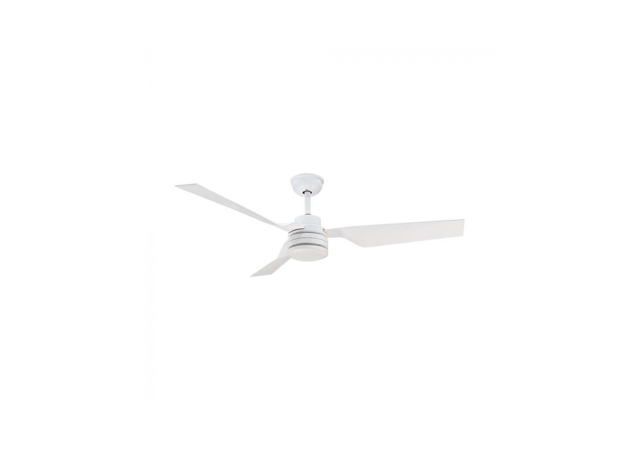 Vt-6552-3 ventilateur de plafond 65w corps blanc contrôle rf 3 pales blanches moteur ac(52inch)- 2866 - V-tac