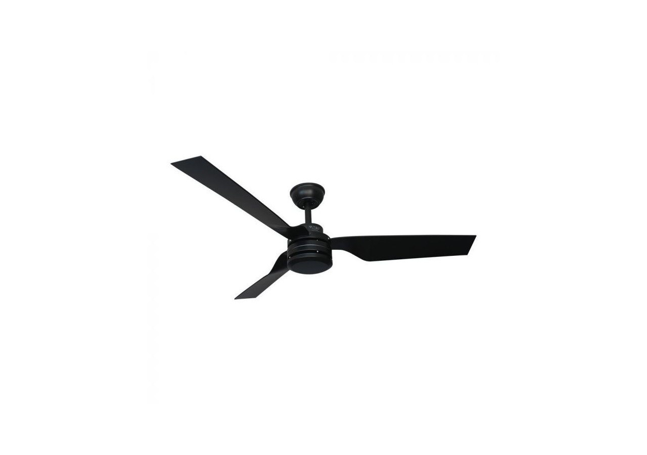 Vt-6552-3 65w ventilateur plafond corps noir commande rf 3 pales noires moteur à courant alternatif (52 pouces)- 2868 - V-tac