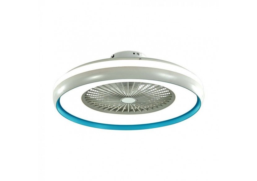 Ventilateur Vt-5022 45w avec plafonnier et commande RF cct: moteur 3 en 1 ac-anneau bleu- 217934 - V-tac Ventilateur Vt-5022 45w avec plafonnier et commande RF cct: moteur 3 en 1 ac-anneau bleu- 217934 - V-tac