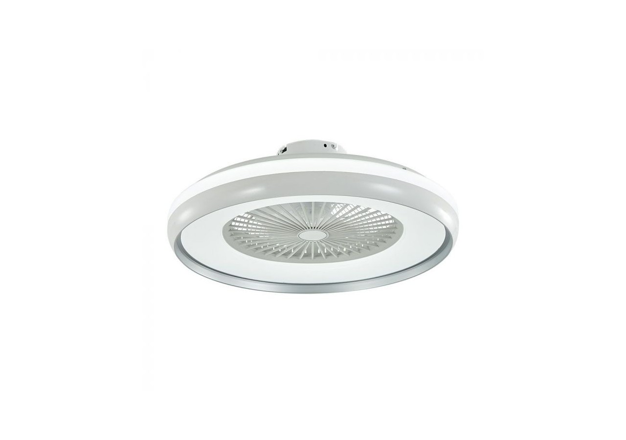 Ventilateur Vt-5022 45w avec plafonnier et commande rf cct: moteur 3 en 1-ac-anneau gris- 217935 - V-tac